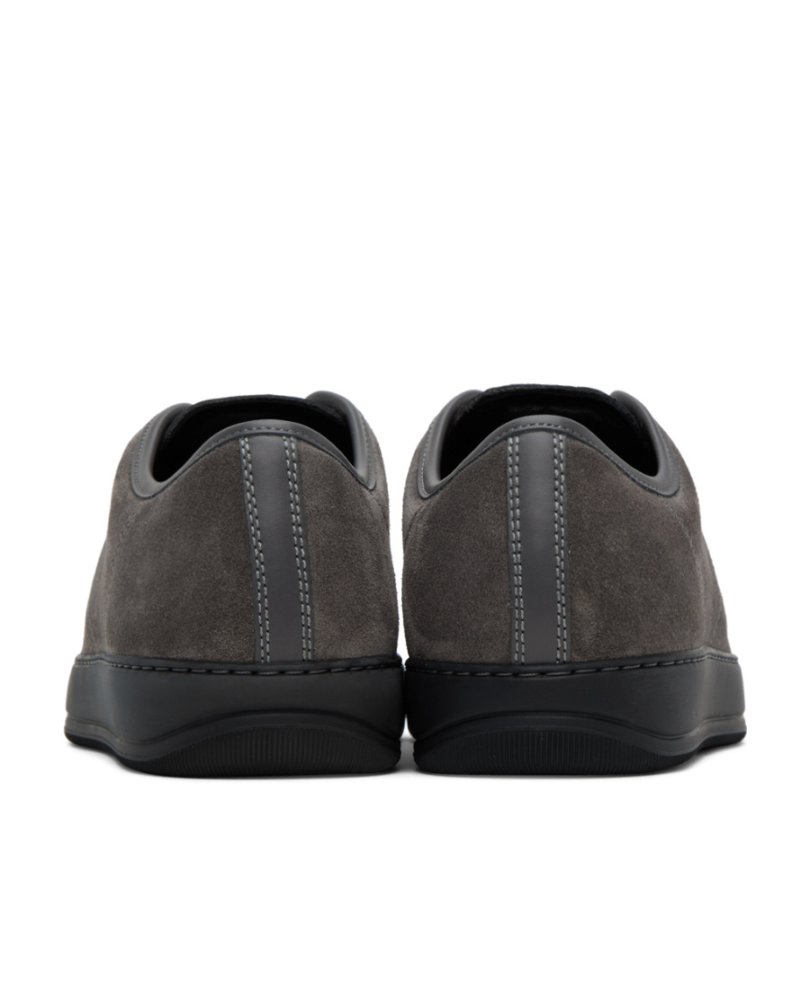 Lanvin Logo Low Upper Board Shoes In Black