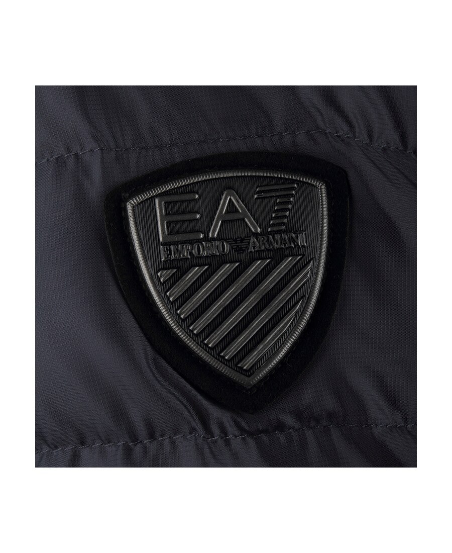 Ea7 Quilted Down Jacket In Black