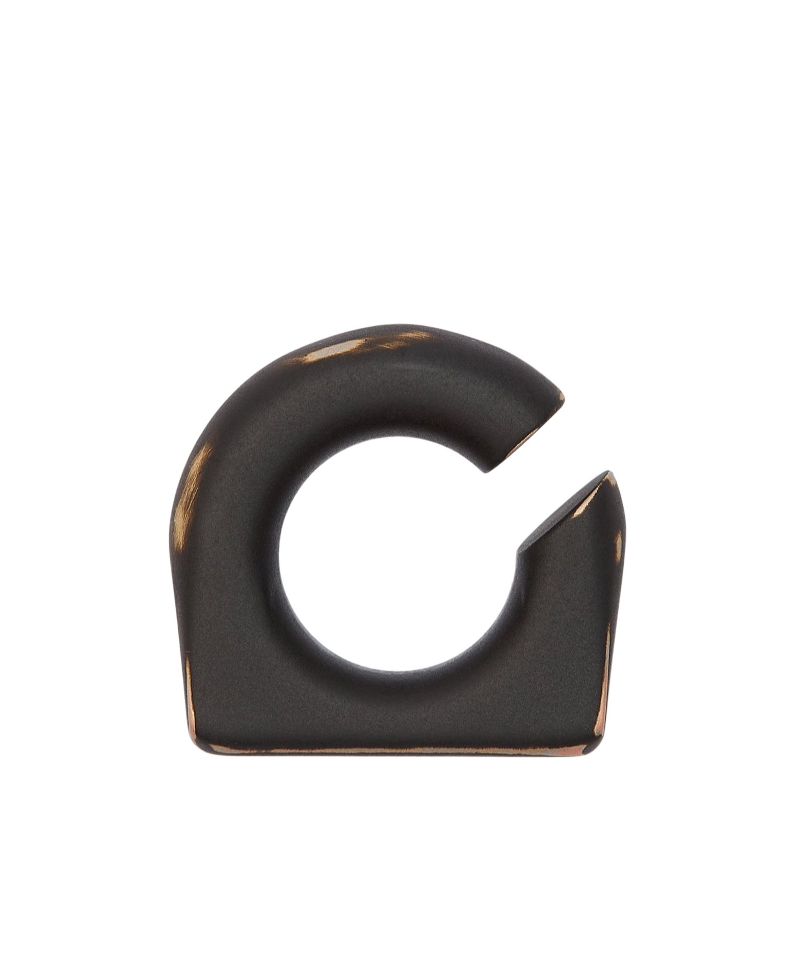 Rick Owens Round Claw-set Earrings In Black