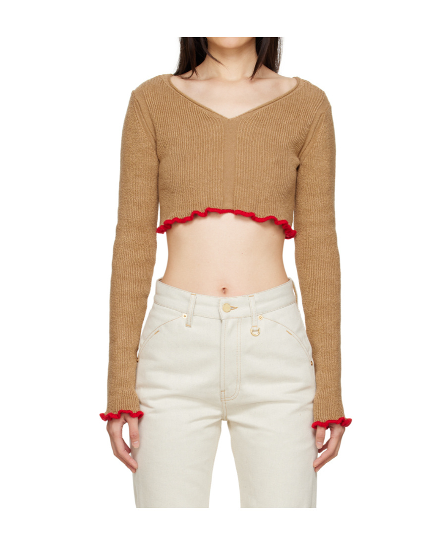 Jacquemus La Maille Santon Sweater In Nude