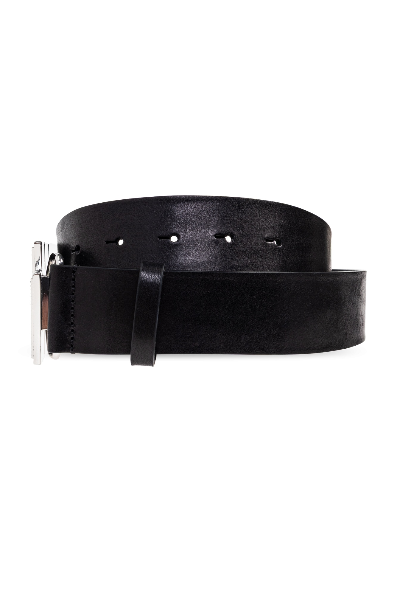 Dsquared2 X Kiss Embellished Buckled Belt In Black