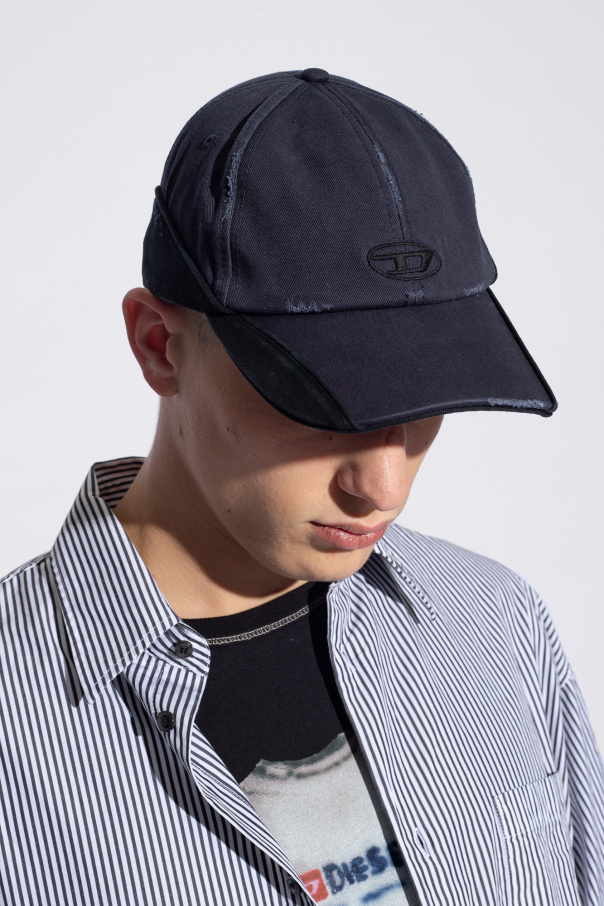 Diesel C-dale Cotton Cap In Black