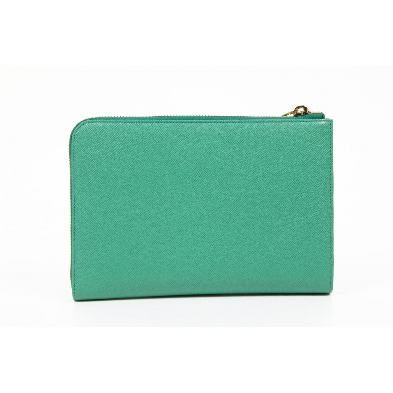Dolce & Gabbana Logo Details Clutch In Green
