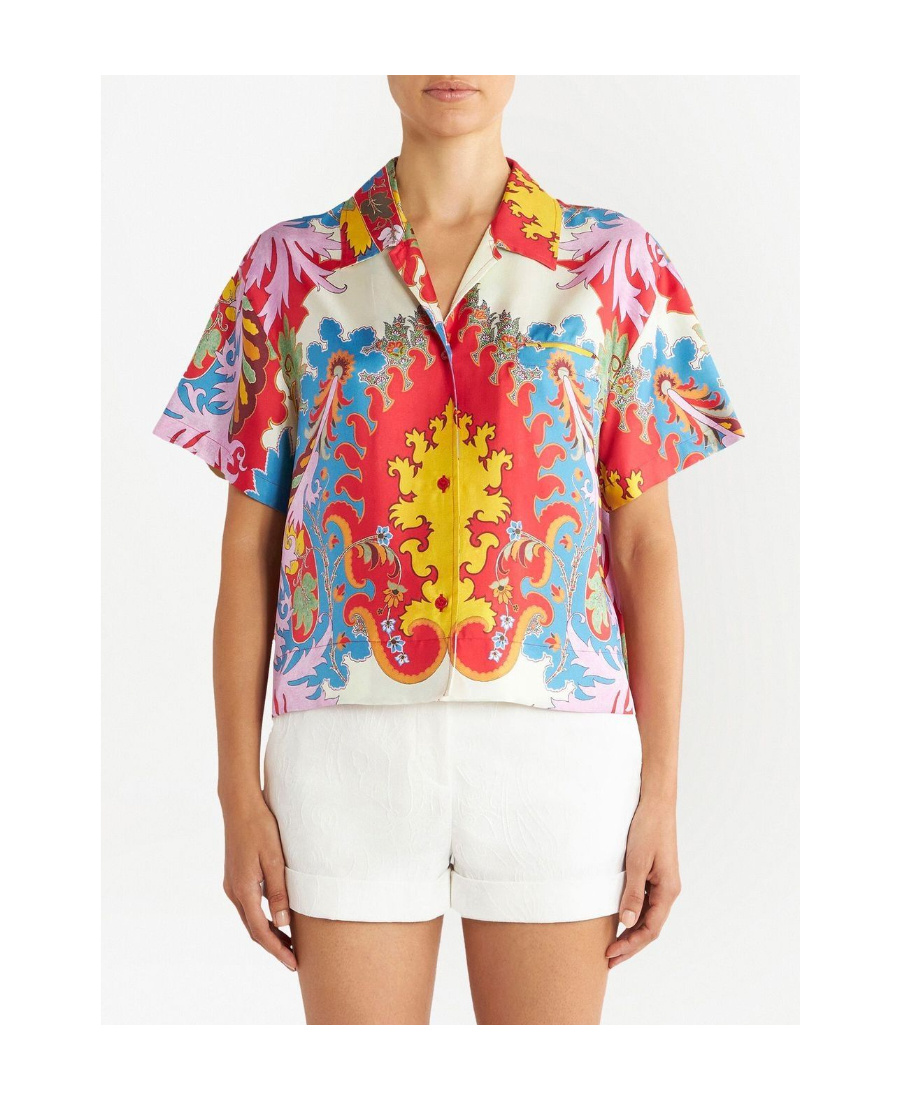 Etro Graphic-print Short-sleeve T-shirt In Red