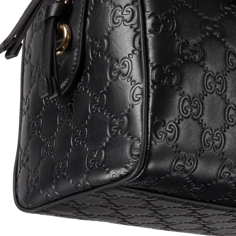 Gucci Gg Emblem Medium Boston Bag In Black