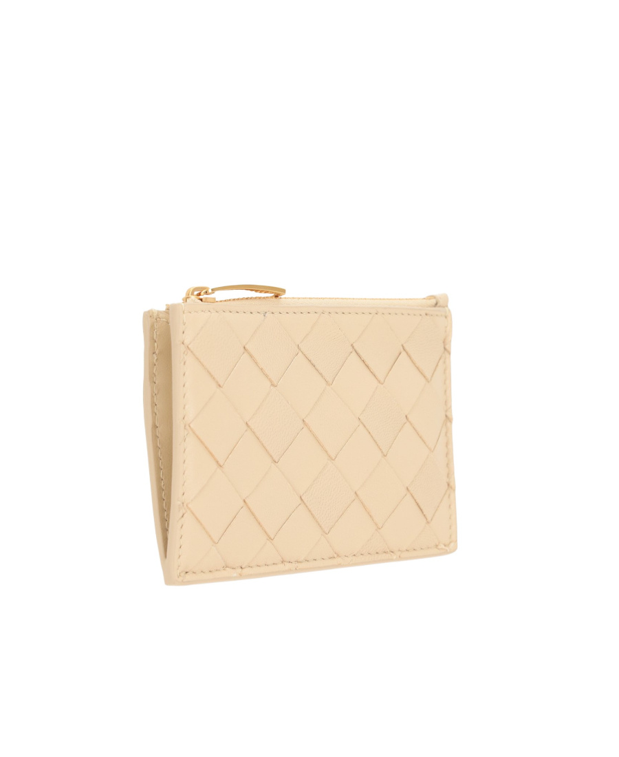 Bottega Veneta Intreccio Key Bag In Nude