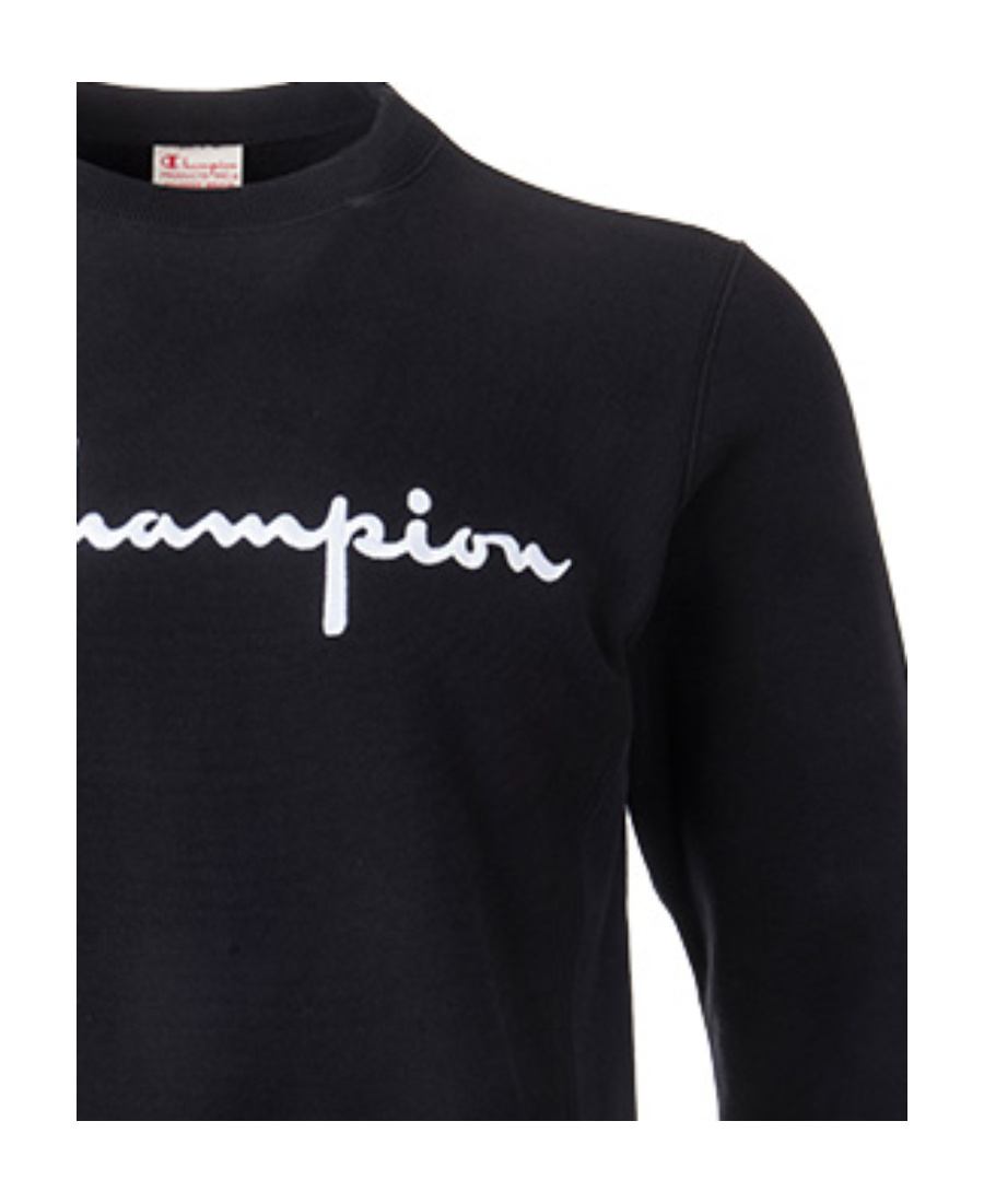 Champion Logo Print Pattern Sweatshirt In Black