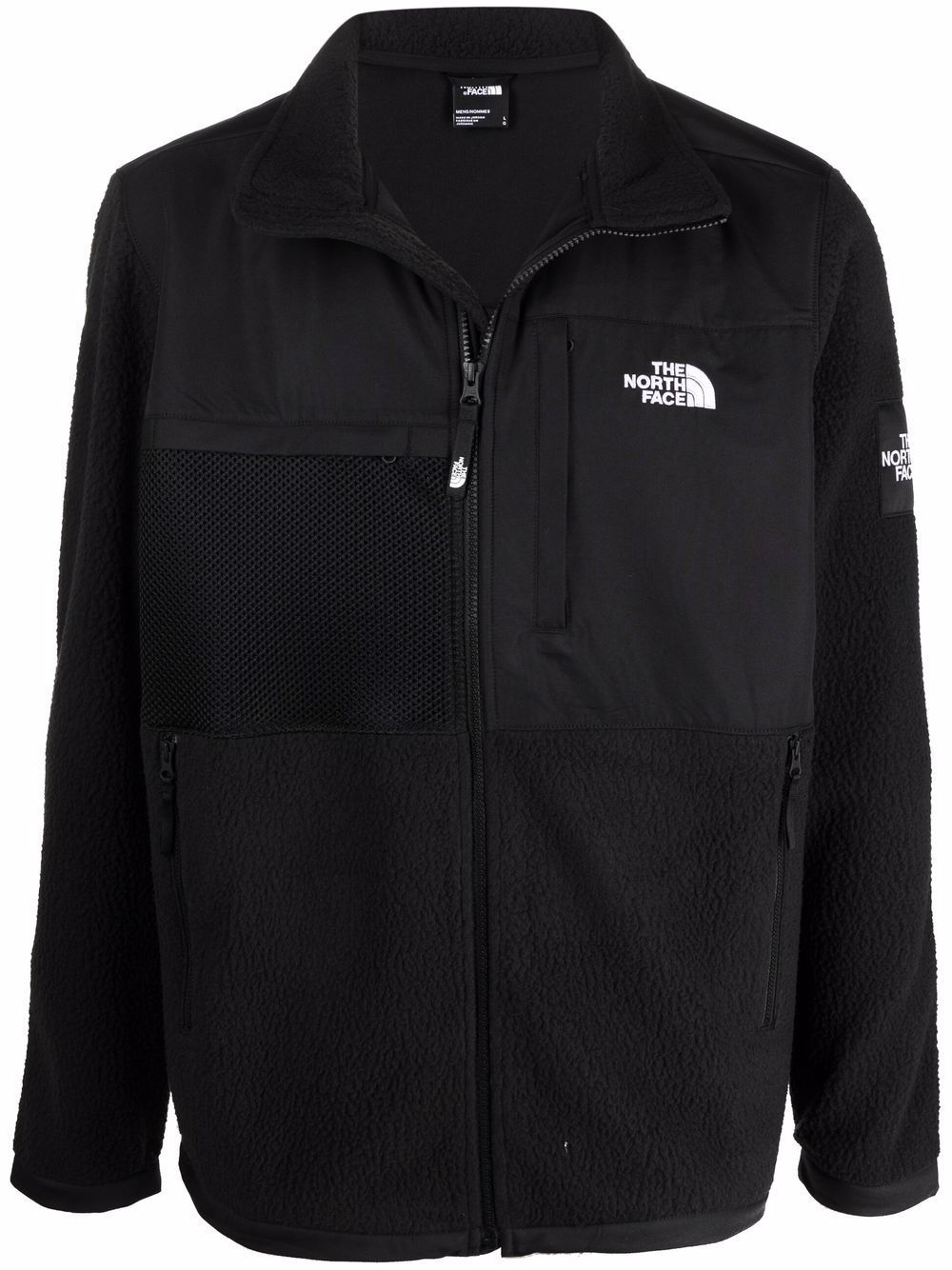The North Face Black Logo Embroidered Casual Jacket In Black