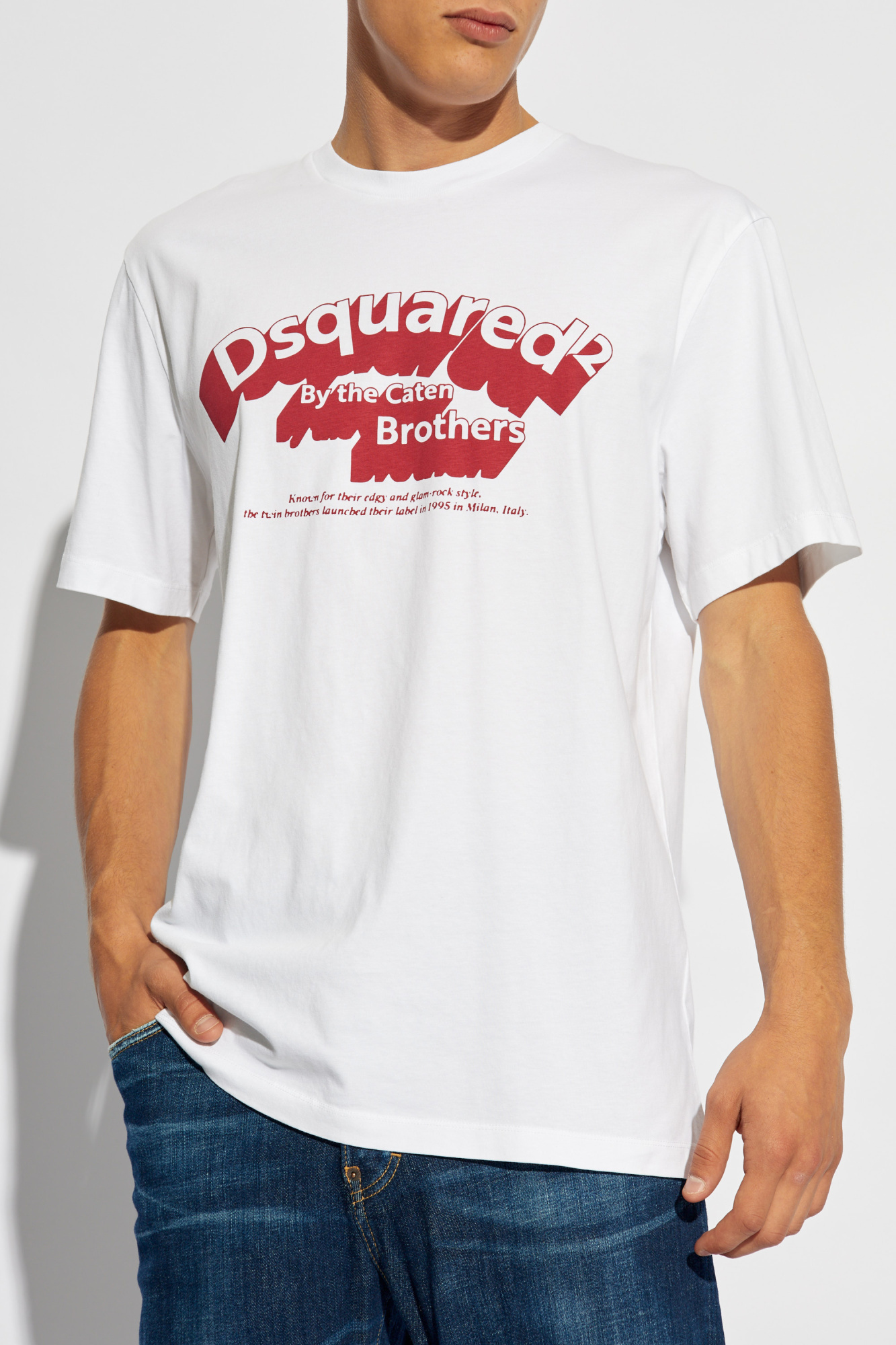Dsquared2 Regular Fit Tee-l Nd Dsquared Male In White