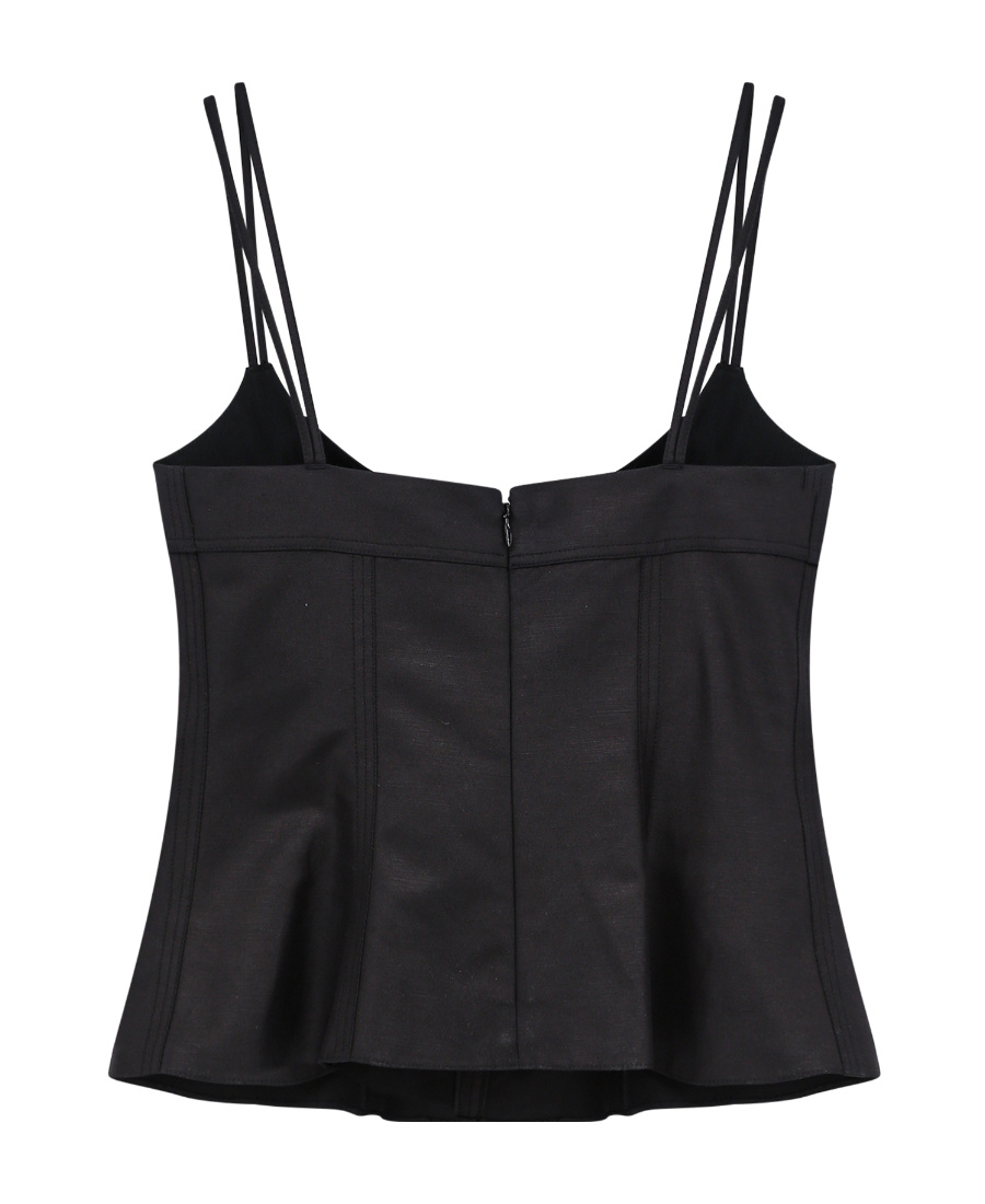 Shop Stella Mccartney Peplum Top In Black