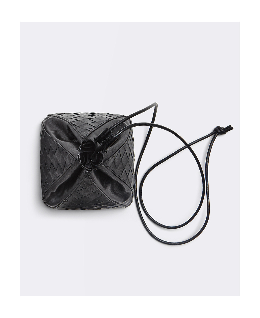 Bottega Veneta Mini Knot Shoulder Bag In Black