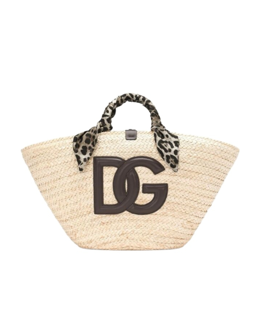 Dolce & Gabbana Kendra Logo-patch Tote Bag In Nude