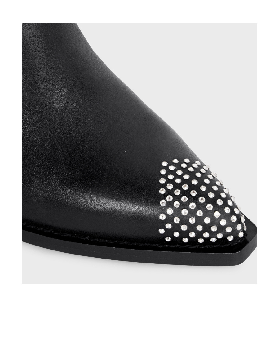 Celine Twill Toe And Heel Boots In Black