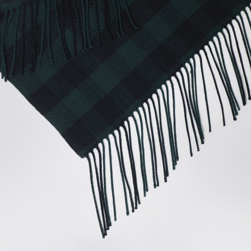 Destin Surl Checked Shawl In Black