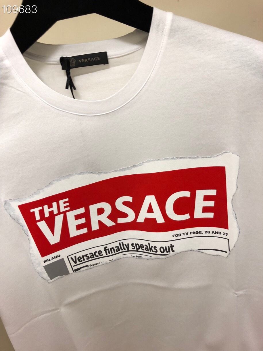 Versace Title Printed T-shirt In White