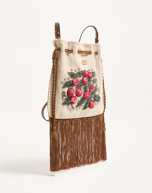Valentino Patterned Shoulder Bag In Brown