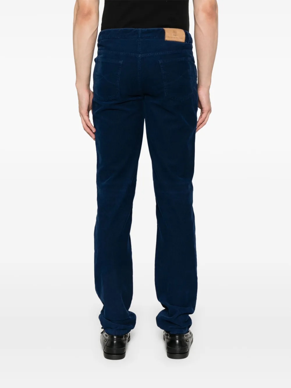 Brunello Cucinelli Corduroy Cotton Trousers In Blue