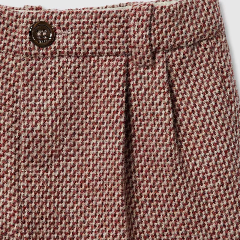 Gucci Knitted Wool Trousers In Brown