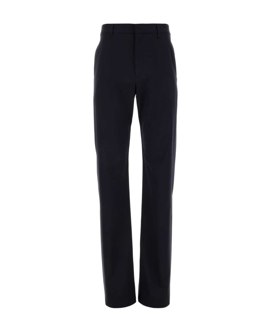 Givenchy Streamlined Wool Blend Trousers In Blue