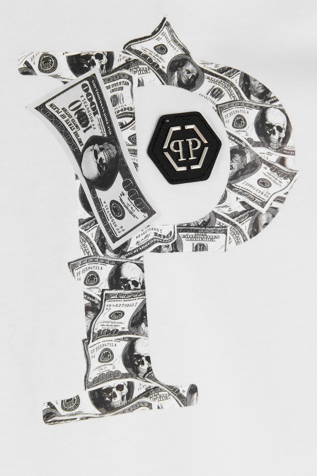 Philipp Plein Logo Pattern Printed T-shirt In White