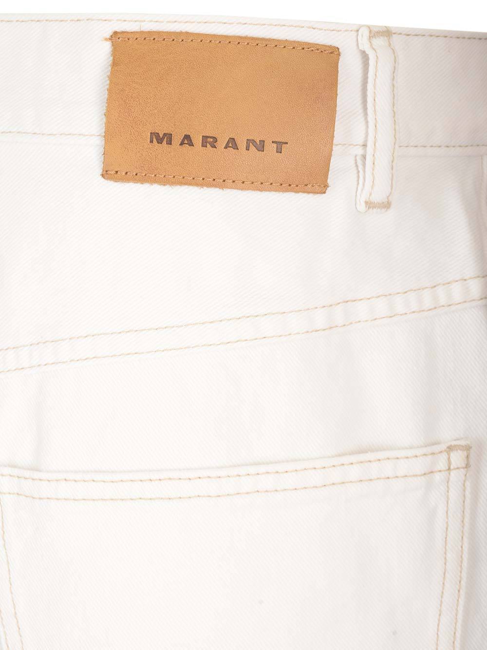 Isabel Marant Logo-patch Jeans In White
