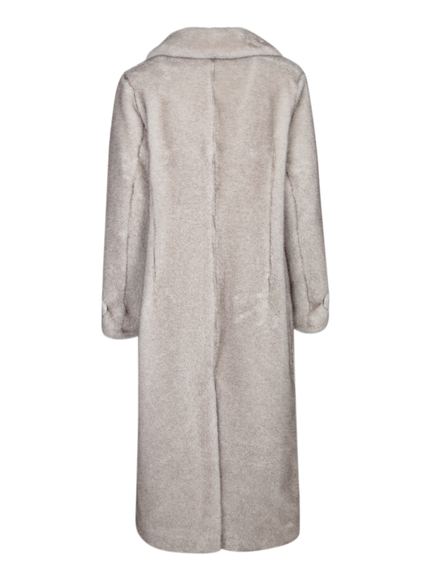 Herno Single-breasted Fur In Gray