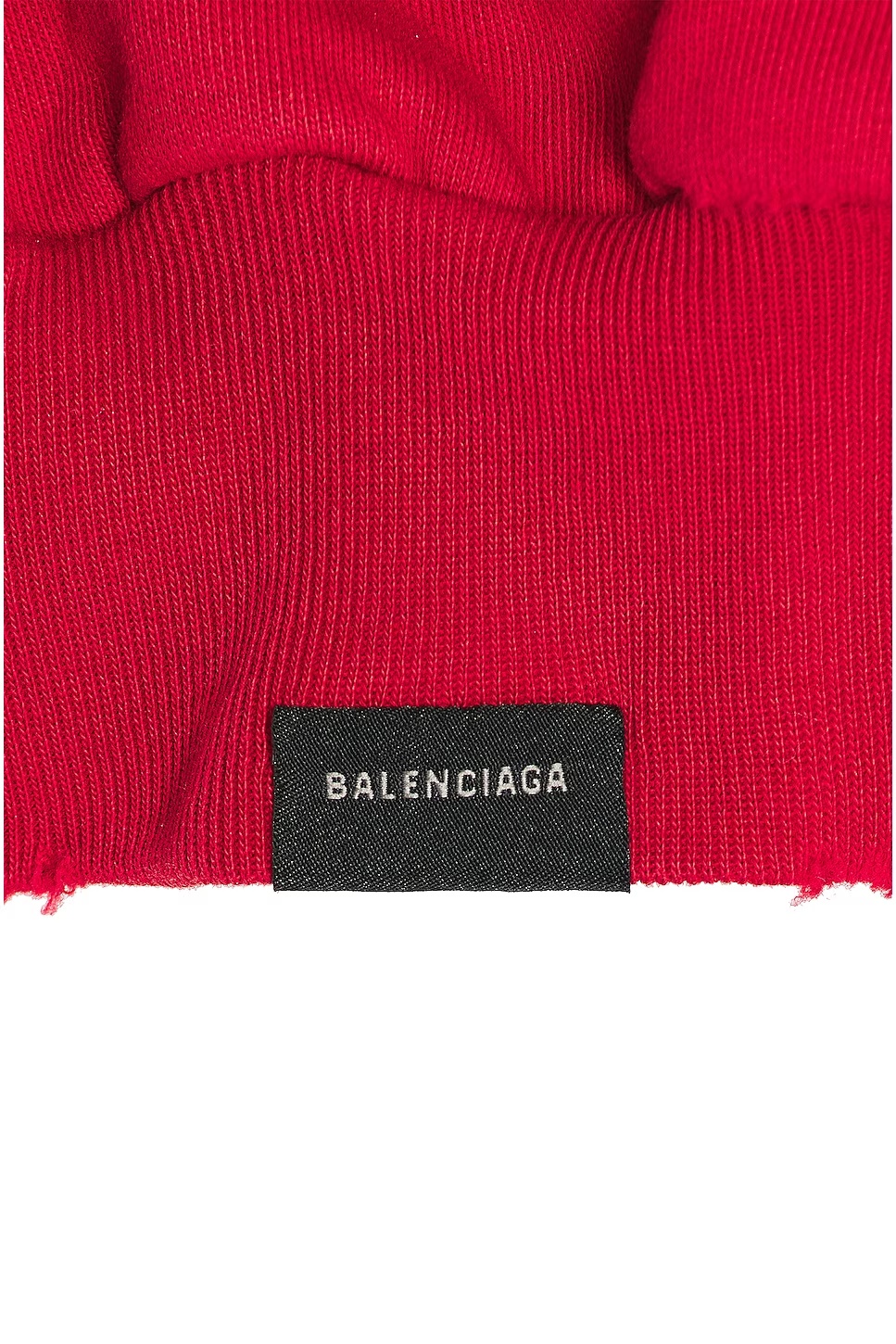 Balenciaga Hooded Long-sleeved Sweater In Red