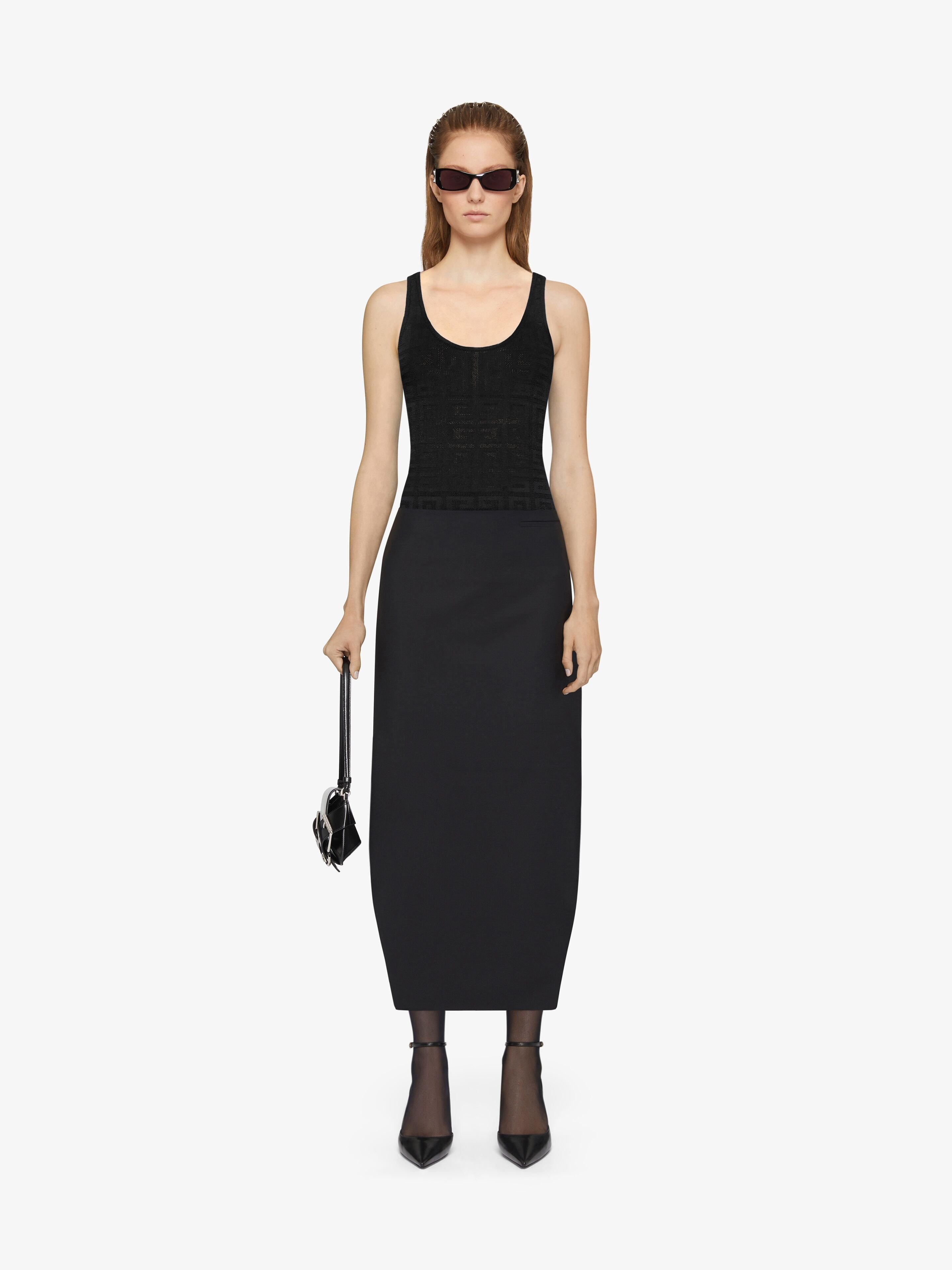 Givenchy Slim Tank Top In 4g Jacquard In Black