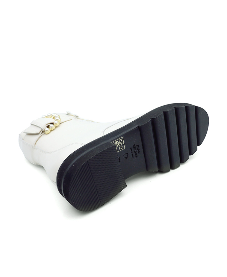 Stuart Weitzman Side Buckle-detail Boots In White