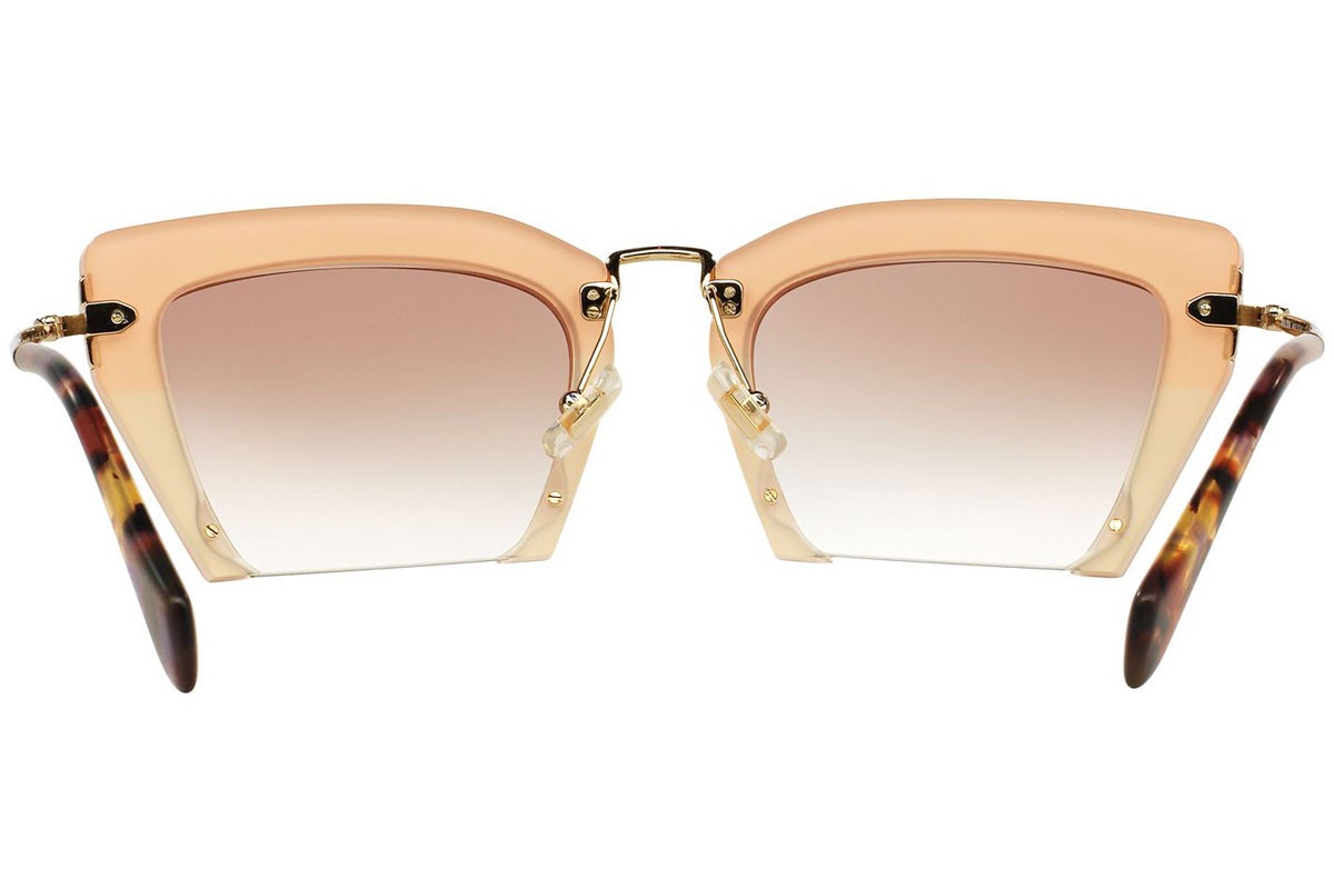 Miu Miu Logo Sunglasses In Nude