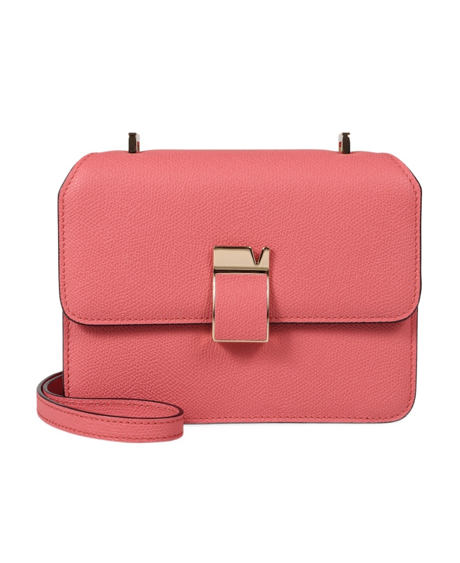 Valextra Nolo Leather Mini Crossbody Bag In Pink