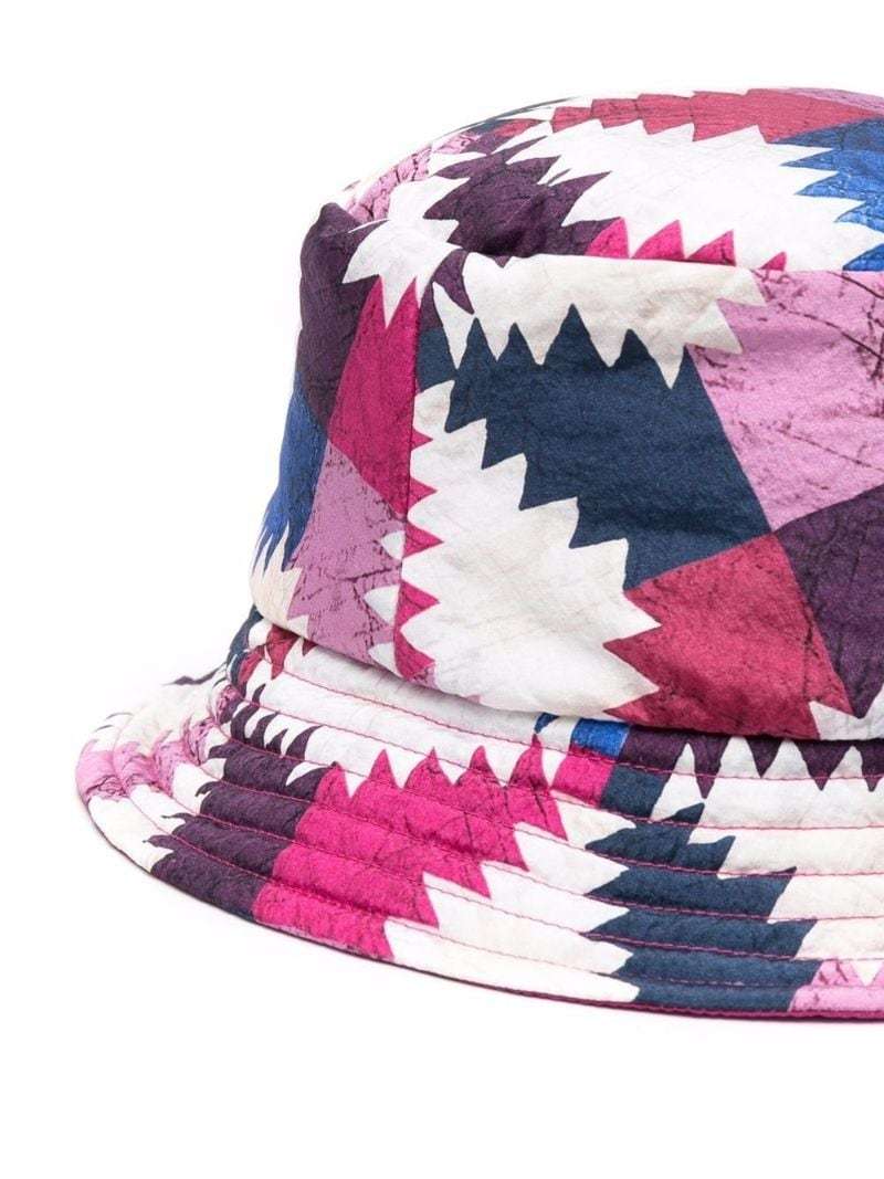 Isabel Marant Colour Block-print Bucket Hat In Multicolor