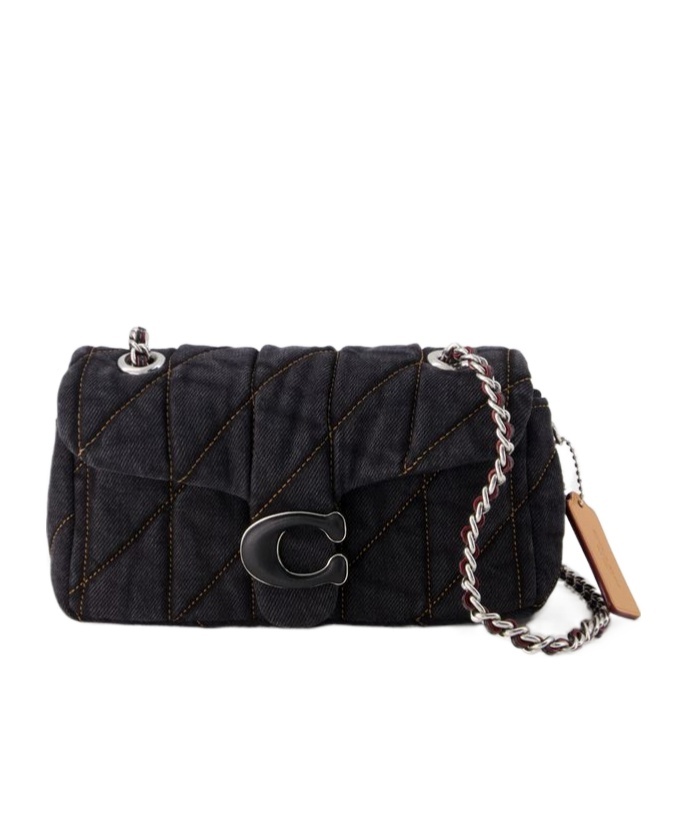 Coach Tabby Pebbled-leather Shoulder Bag In Black