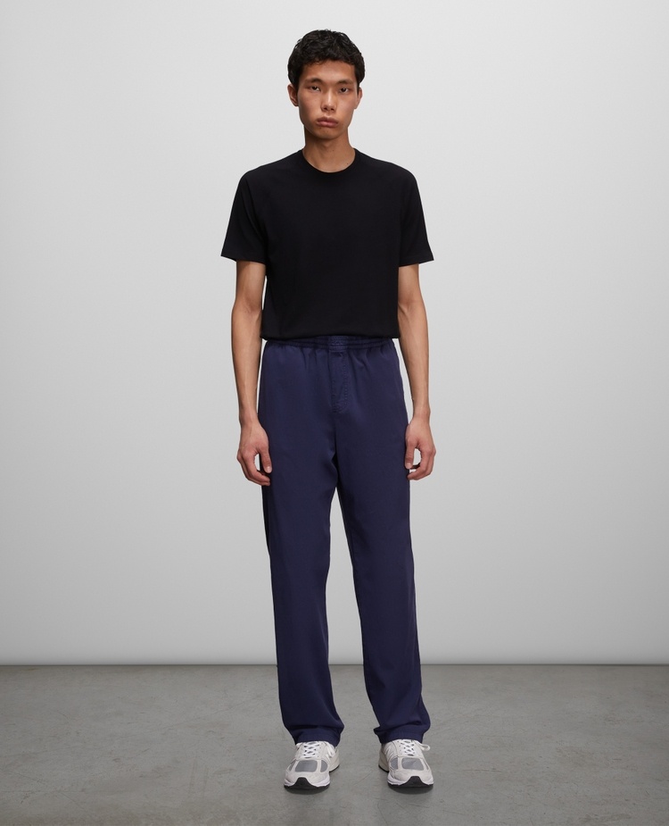 Aspesi Drawstring-waist Tapered Trousers In Black