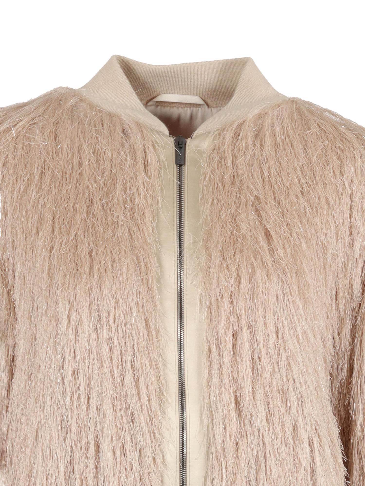 Peserico Tailored Short Coat With Classic Collar In Brown