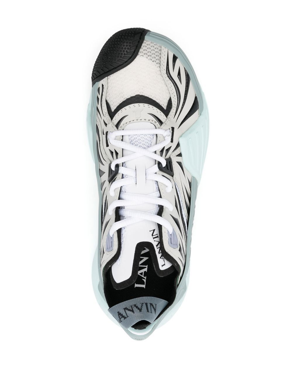 Lanvin Blue Flash X Low Top Sneakers In White