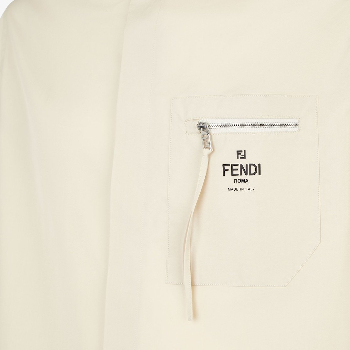 Fendi Short-sleeve Cotton Shirt In White