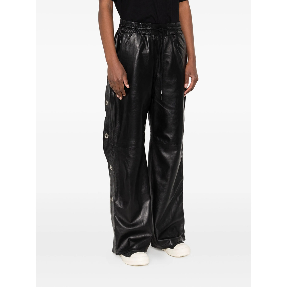 R13 Leather Side-zip Trousers In Black