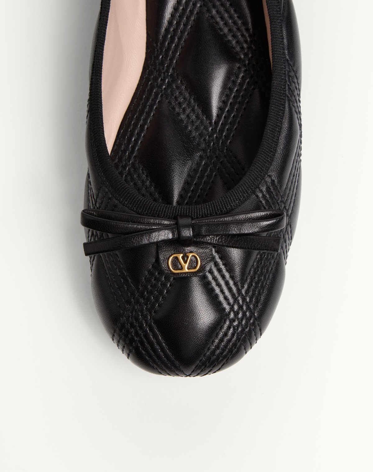 Valentino Garavani Quiltie Ballerina 67 In Quilted Nappa Leather Woman Black 37 In Black