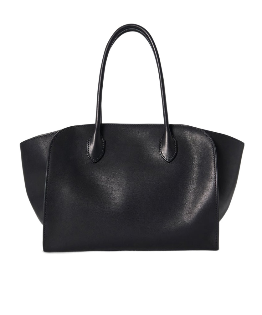 The Row Marlo 12 Leather Bag In Black