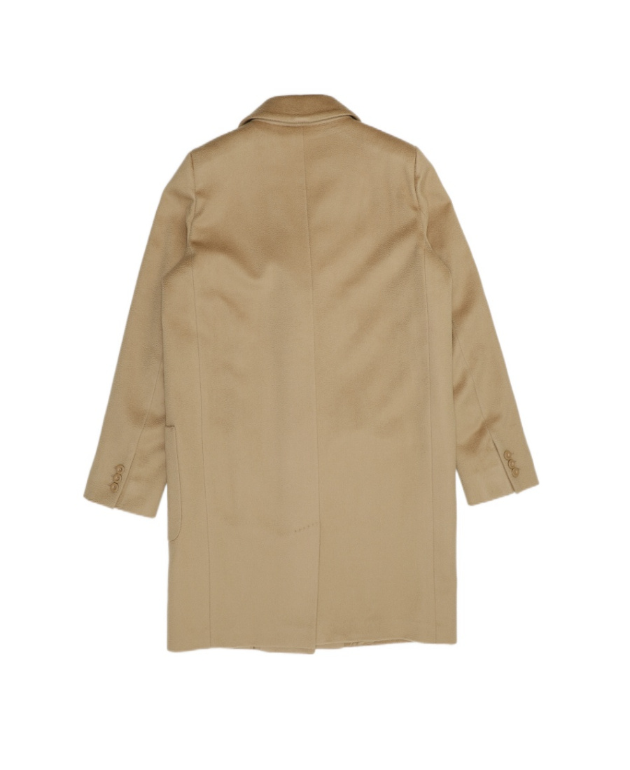 Max Mara Single-breasted Medium-length Coat In Nude