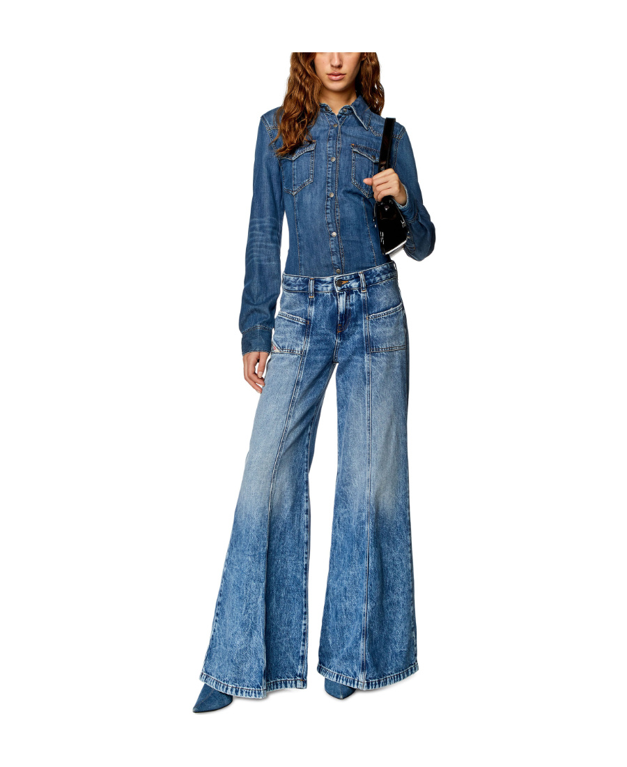 Diesel Bootcut And Flare Jeans D-akii 09h95t Jeans In Blue