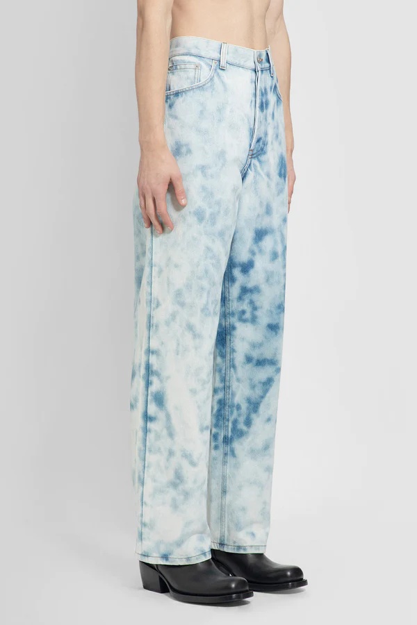 Dries Van Noten Faded-effect Wide-leg Jeans In Green