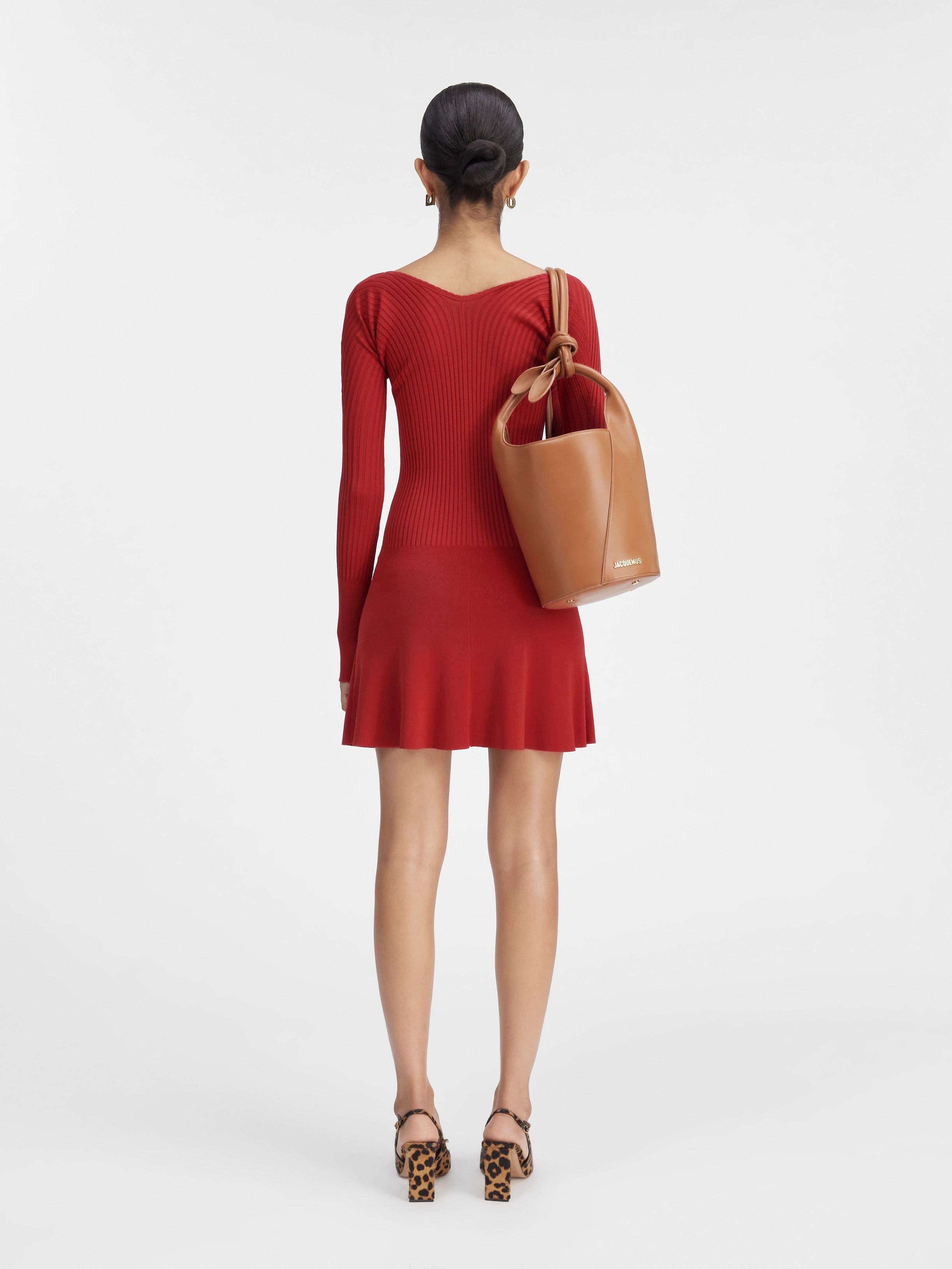 Jacquemus La Pralù Mini Dress In Red