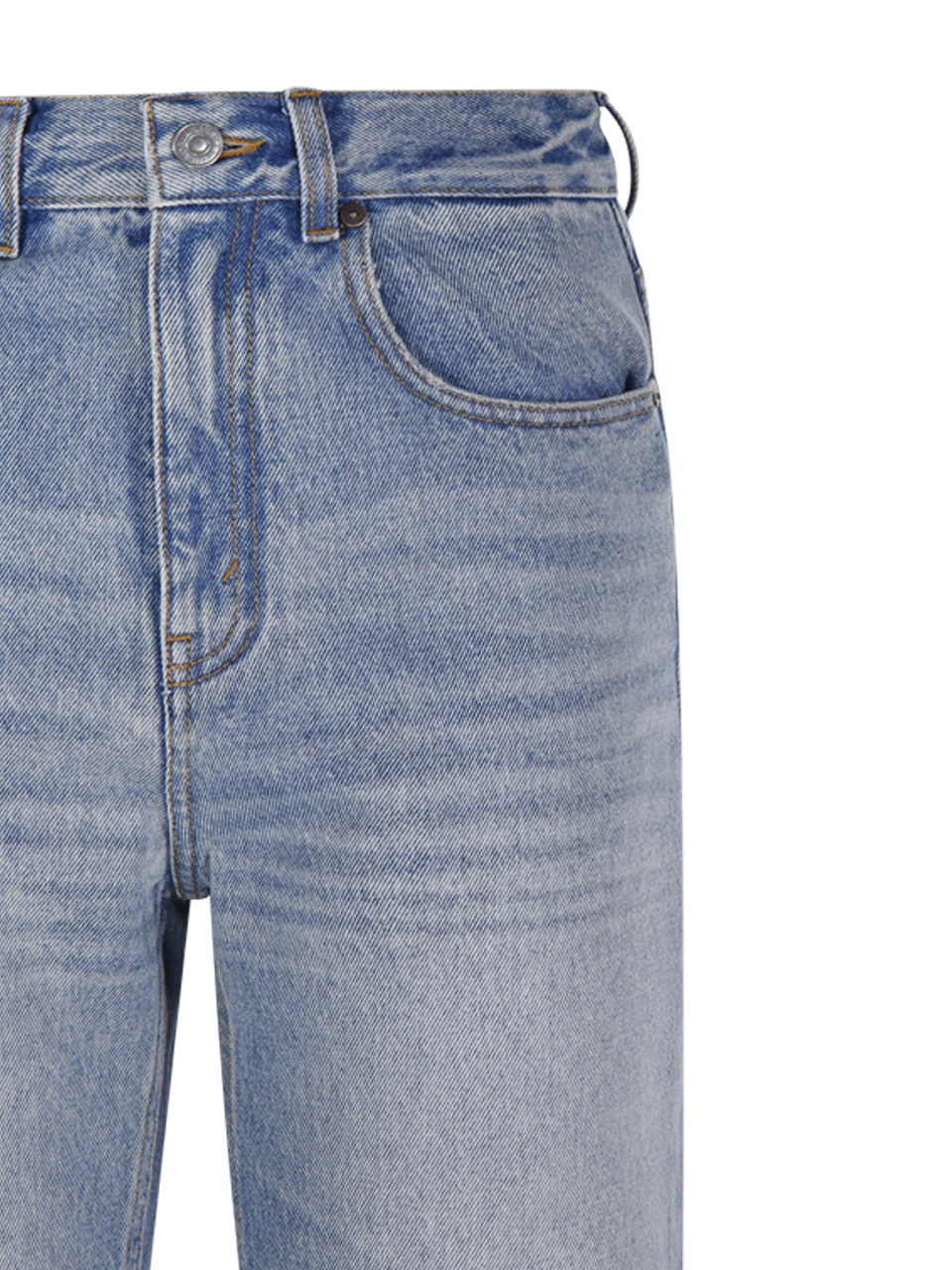 Victoria Beckham Wide Leg Cropped Jeans In Blue