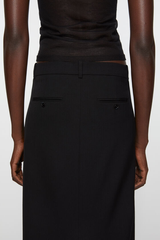 Acne Studios Mid-waist Flared Midi Skirt In Black