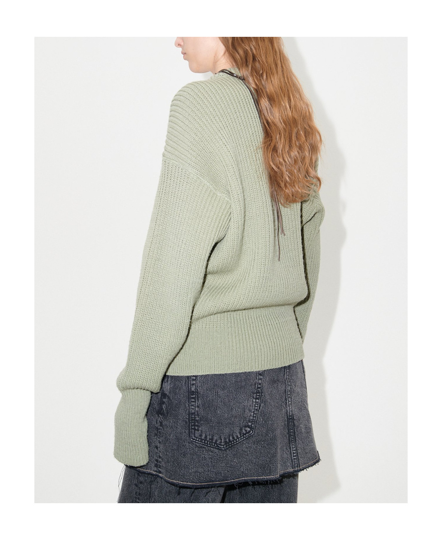 Our Legacy Zip-up Virgin Wool Cardigan In Green