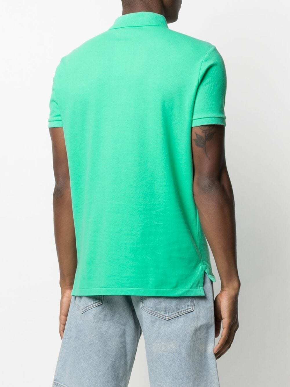 Polo Ralph Lauren Embroidered-logo Piqué Polo Shirt In Green