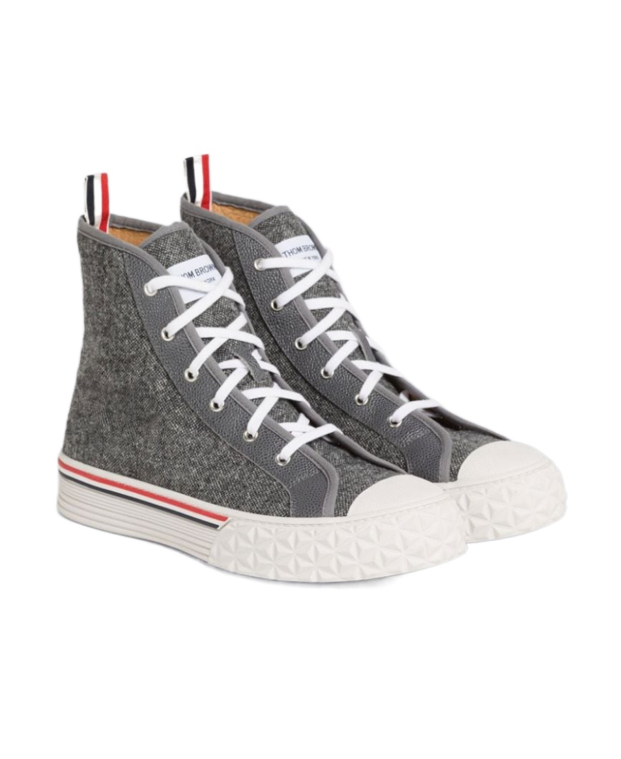 Thom Browne Collegiate High-top Sneakers In Gray