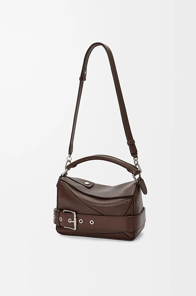 Loewe Puzzle Biker Top-handle Bag In Shiny Leather